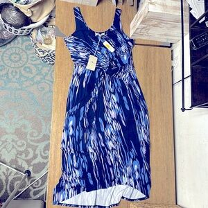 Tommy Bahama nwt under the si island blue purple stretch sleeveless dress